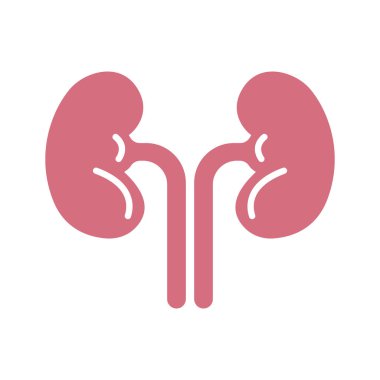 Böbrek ikonu vektör illüstrasyon logo tasarımı