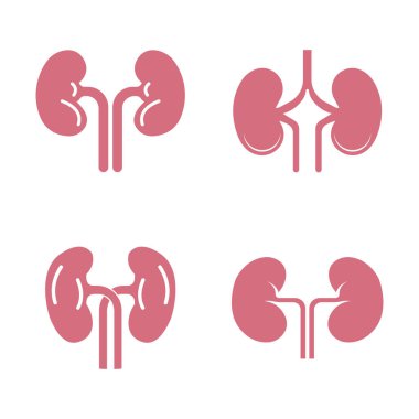 Böbrek ikonu vektör illüstrasyon logo tasarımı