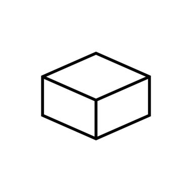 küp simgesi vektör illüstrasyon logo tasarımı