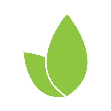 yeşil yaprak logosu çizim elemanı tasarımı