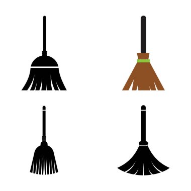 Süpürge illüstrasyon simgesi tasarımı
