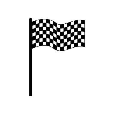 Yarış bayrağı vektör sembolü tasarımı