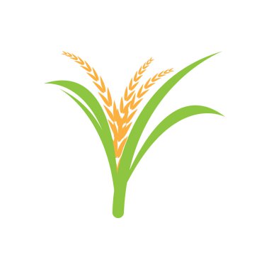 Rice logo illüstrasyon simgesi tasarımı