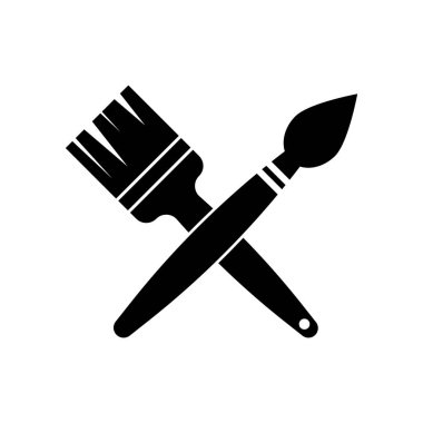 Boya Fırçası Resim Simgesi Element Tasarımı