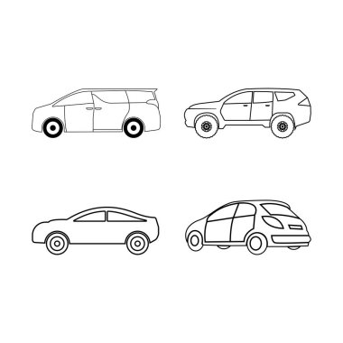 Araba Illustration Simge Tasarımı