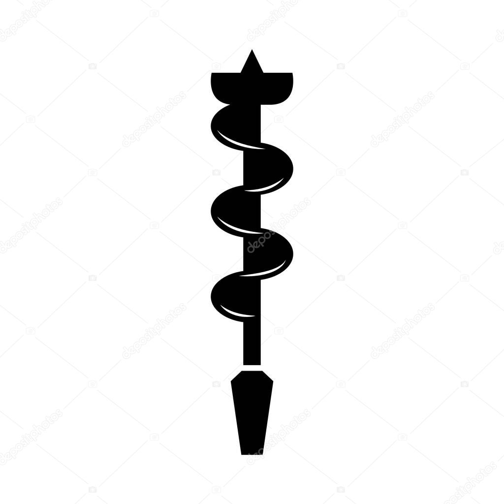 Drill bit icon vector illustration logo design