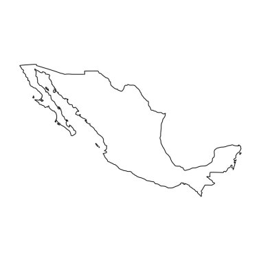 Meksika Harita Simgesi İllüstrasyon Tasarımı