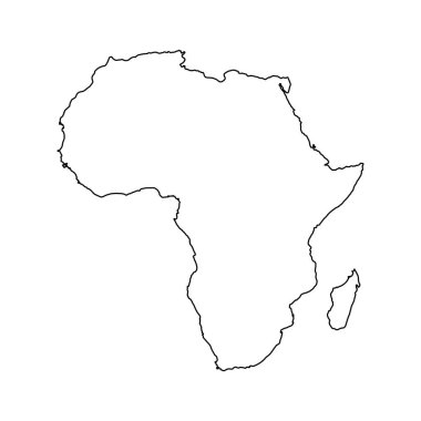 Afrika Harita Simgesi İllüstrasyon Tasarımı
