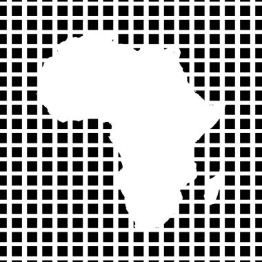 Afrika Harita Simgesi İllüstrasyon Tasarımı