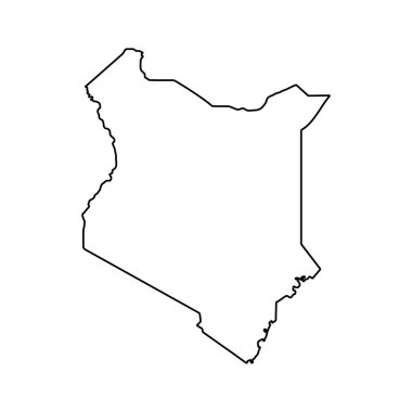 Kenya Harita Simgesi İllüstrasyon Tasarımı