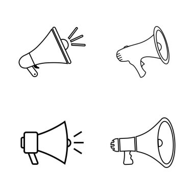 Megafon Grafiksel Simge Sembol Tasarımı