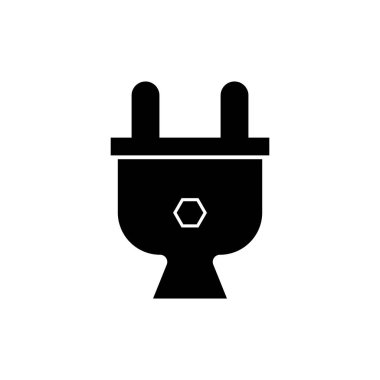 Elektrik dolgu simgesi illüstrasyon sembolü tasarımı