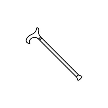 Tıbbi simgede koltuk değneği sembolü, logo illüstrasyon tasarımı