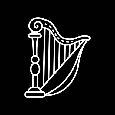 harpa simgesi illüstrasyon ögesi tasarımı