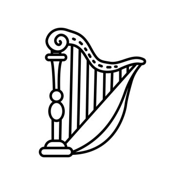 harpa simgesi illüstrasyon ögesi tasarımı