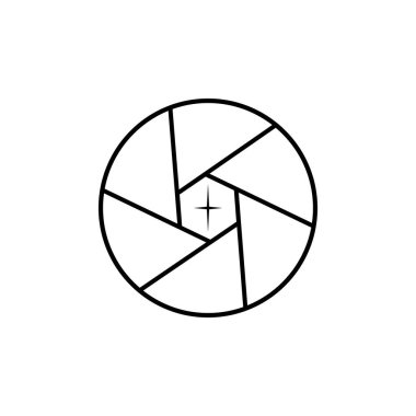 Kamera Merceği Simge İllüstrasyon Element Tasarımı