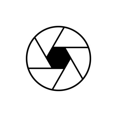 Kamera Merceği Simge İllüstrasyon Element Tasarımı