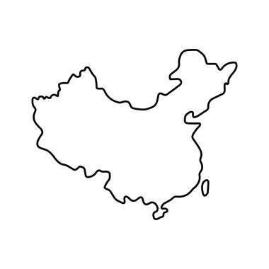 Çin haritası resim element tasarımı