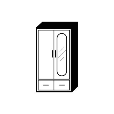 Dolap illüstrasyon simgesi tasarımı