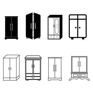 Dolap illüstrasyon simgesi tasarımı