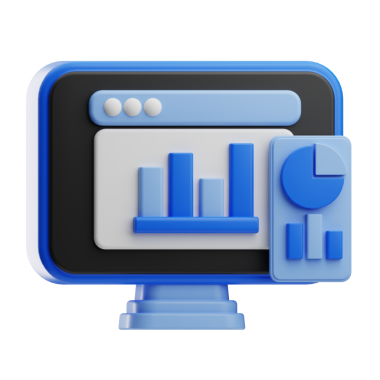 Çizelge ve akıllı telefon ikonu ile iş analizleri. 3B illüstrasyon