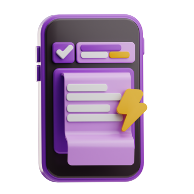 İşaretleme simgesine sahip akıllı telefon, 3B illüstrasyon