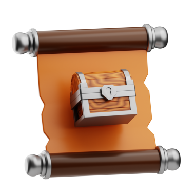 Eğitim, müze veya tarihi içerik projeleri için tarihi parşömen ve göğüs ideal.