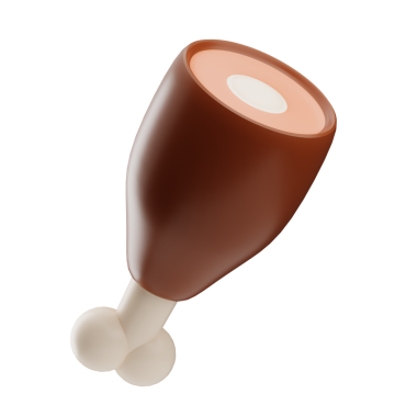 Çikolata kaplı jambon şekilli bir nesne, gıda pazarlama ve yeni ürün reklamları için uygun..