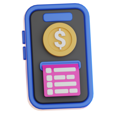 Sayısal finans kavramları için dolar sikkesi ve hesap makinesi olan mobil bir aygıtın tasviri.