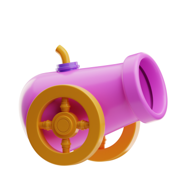 Canlı, şenlikli tasarlanmış renkli karnaval topu modeli.