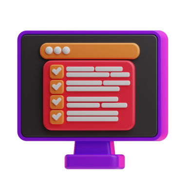 Kodlama Listesi İllüstrasyonu 3d