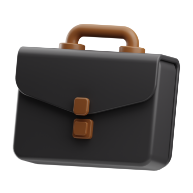 ofis kırtasiyesi evrak çantası illüstrasyonu 3d