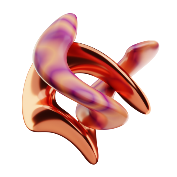 Karmaşık bir geometrik şeklin soyut üç boyutlu modeli.