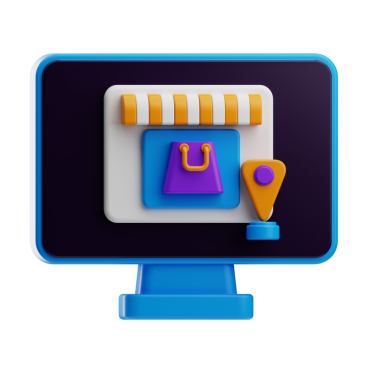 Bir pin şekli ve harita simgesi ile hazırlanmış 3B konum imleci.