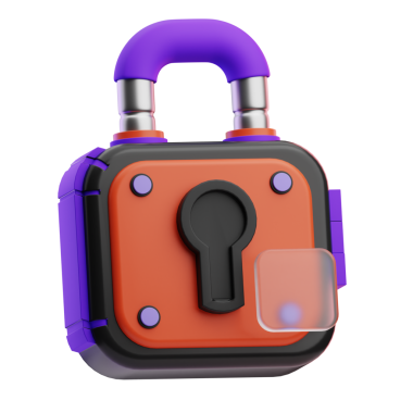 Nesneleri güvenceye almak için anahtar deliği olan metal bir kilit..