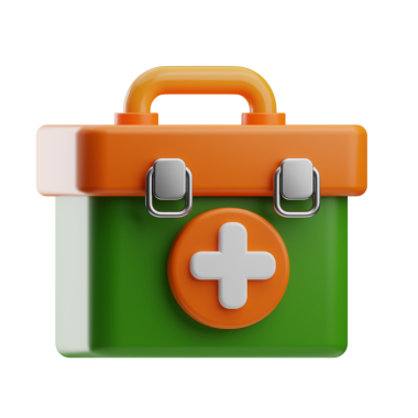 askeri ilk yardım çantası illüstrasyon 3D