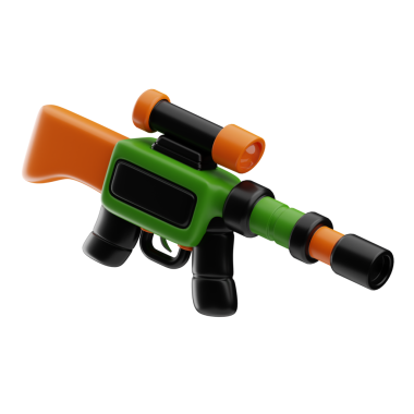 askeri tüfek illüstrasyonu 3d