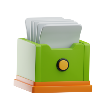 not ve finanse Dosya illüstrasyonu 3d