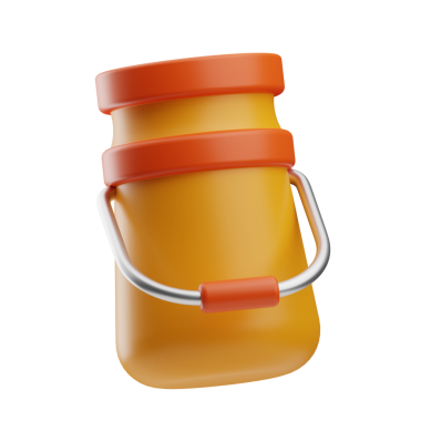 çiftçilik nesnesi süt illüstrasyonu 3d