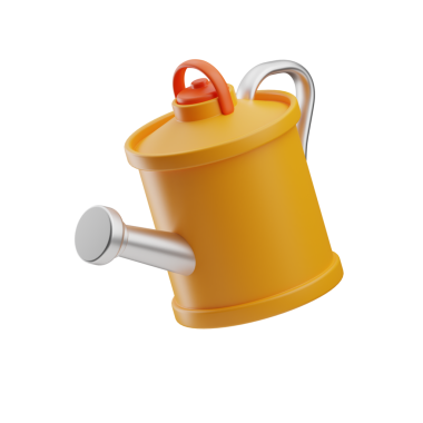 Tarımsal nesne sulama kavanozu illüstrasyonu 3d