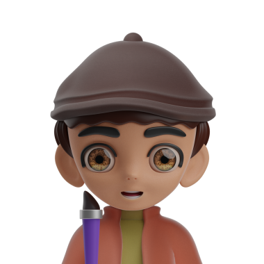 Kısa saçlı ve günlük kıyafetli bir erkek sanatçı..