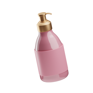Lüks kozmetik losyon çizimi 3D