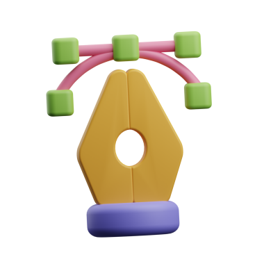 Grafik tasarımcı vektör illüstrasyonu 3d