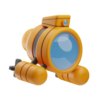 Denizaltı nesnesi illüstrasyonu 3D