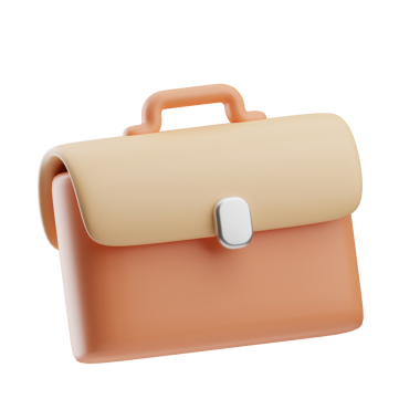 ofis işi evrak çantası illüstrasyon 3D