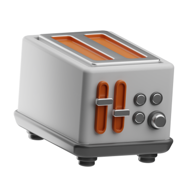 Mutfak eşyası tost makinesi illüstrasyonu 3D