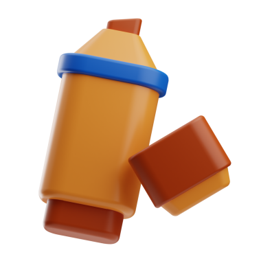 iş Vurgulayıcı illüstrasyonu 3d