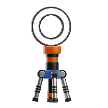 içerik oluşturucu Ring Light illüstrasyon 3d