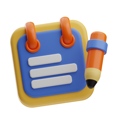 içerik oluşturucu notu illüstrasyon 3d