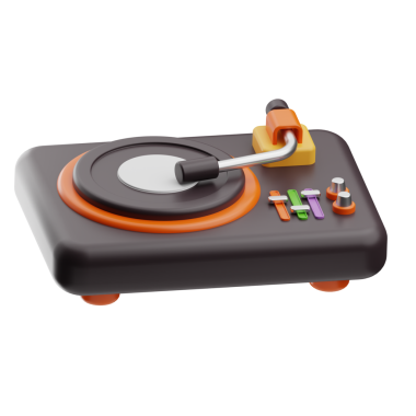 Kayıt Turntable Illustration 3d